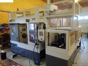 Tour CNC CMZ TA 15-400 + Portique de chargement et stockeur