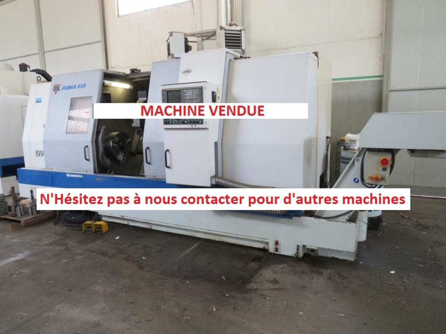 Tour CNC DAEWOO PUMA 450A / TOURELLE 12 OUTILS / CONTRE POINTE