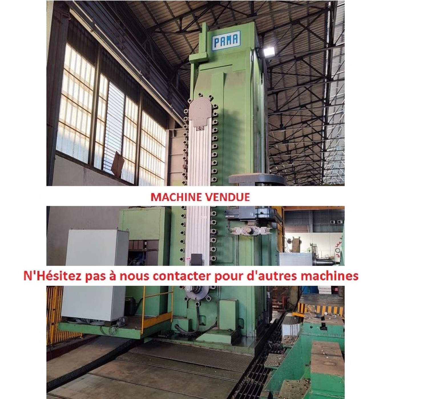 Aléseuse CNC à Montant Mobile PAMA SPEEDRAM 4 - Table rotative / Tête fraisage