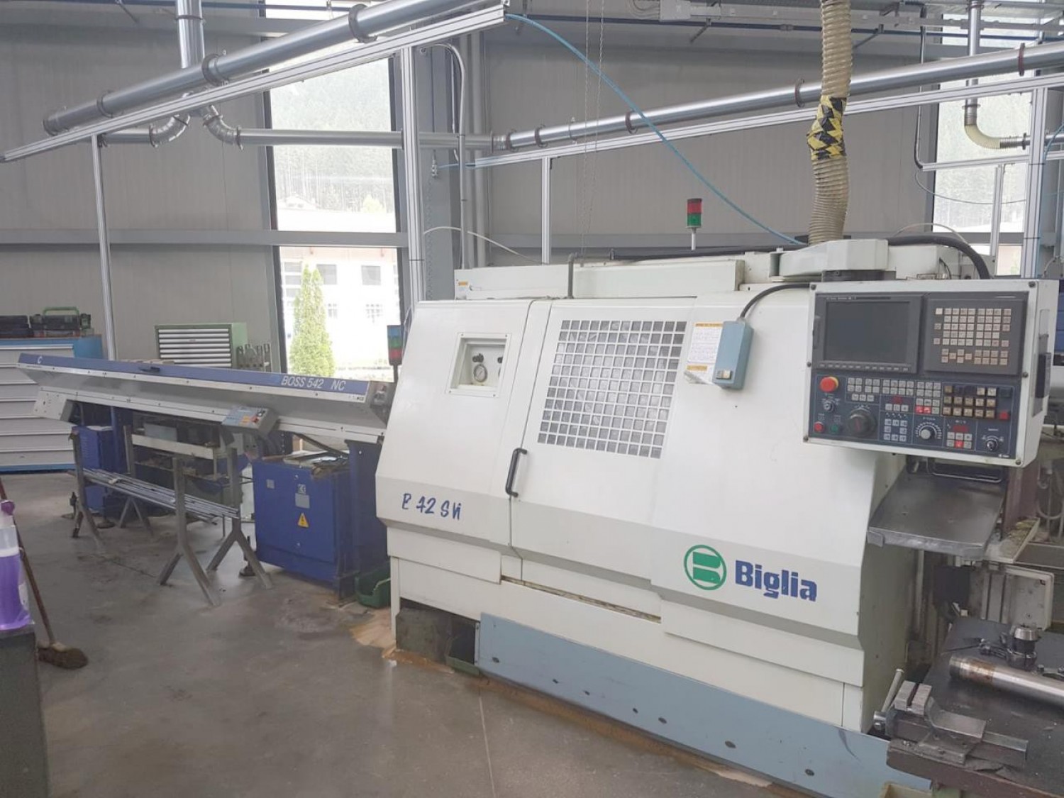 Tour CNC BIGLIA B 42 SM - Axe C / Axe Y / bi tourelle / outils tournants / bi broche / Embarreur BOS