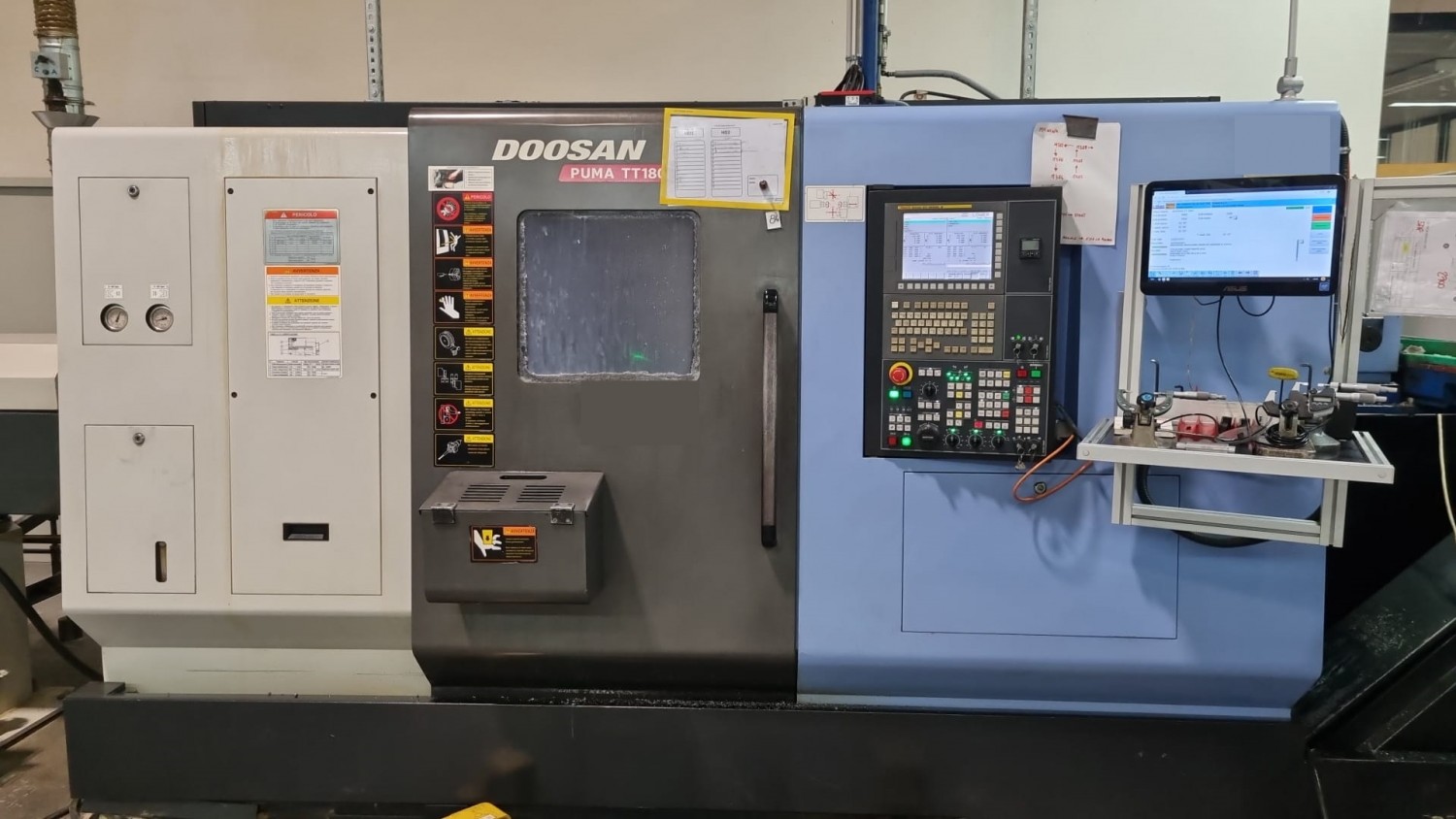 Tour CNC DOOSAN PUMA TT1800SY / BI BROCHE / BI TOURELLE / OUTILS TOURNANTS / AXE Y / AXE C